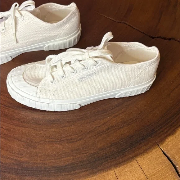NEW SUPERGA 2630 COTU Sneaker in Total White Size 7.5 - Picture 5 of 8